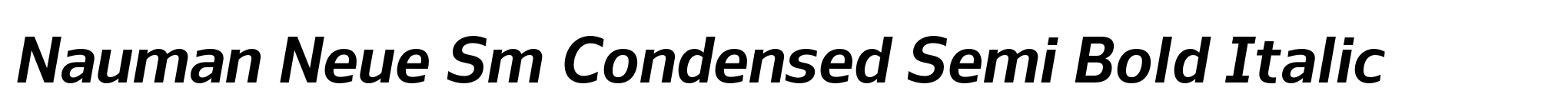 Nauman Neue Sm Condensed Semi Bold Italic image